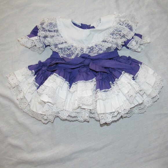 Vintage Dolls & Darlings Ruffles Lace Full Circle Party Pageant Dress 6 Months - Picture 3 of 5